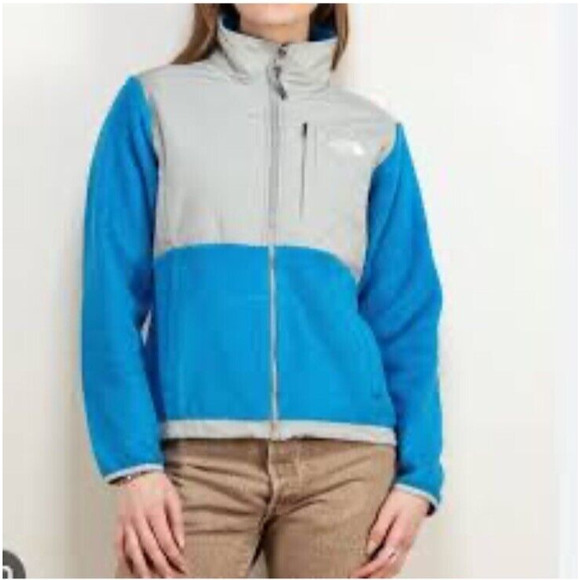 The North Face Women's Denali Polartec Fleece Zip Jacket Blue/Gray Size Small - Picture 1 of 9